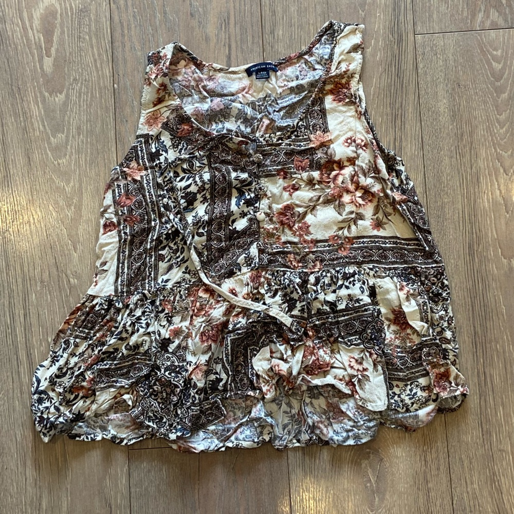 American Eagle Peplum Tank Top